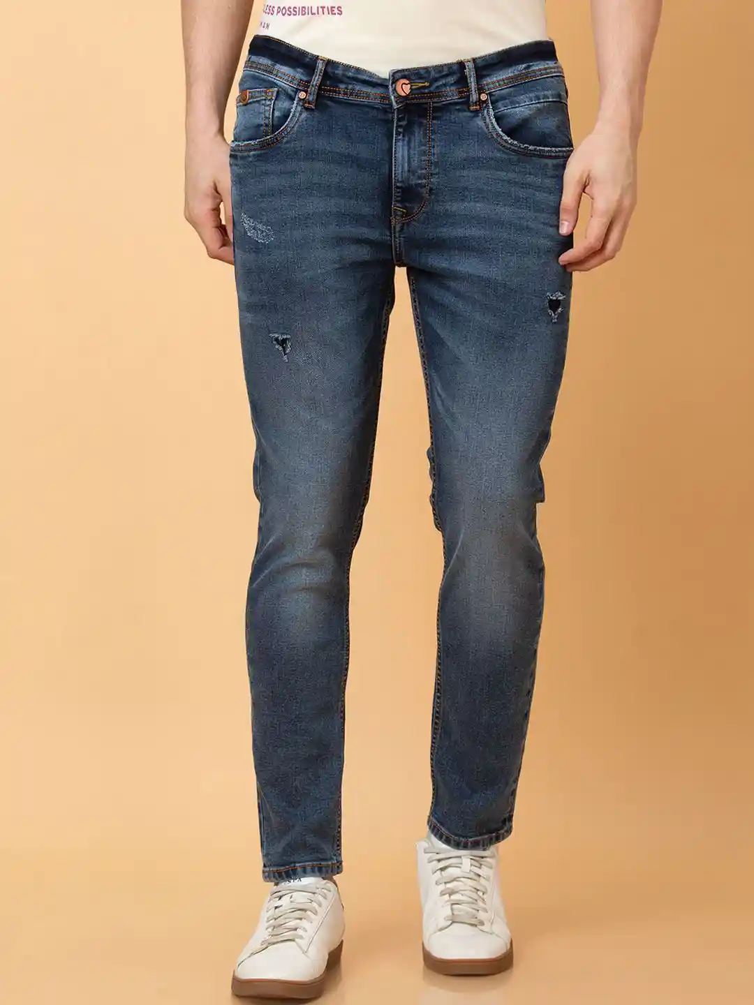 Buy Being Human Men Low Distress Heavy Fade Jeans Jeans for Men