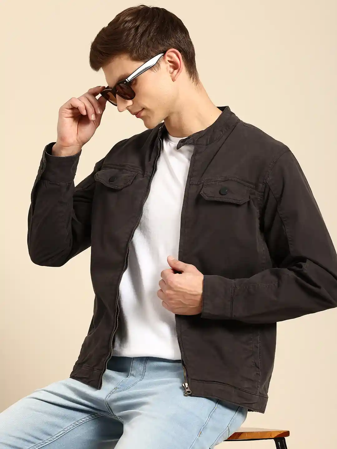 Buy Being Human Jacket with Stand Collar Jackets for Men