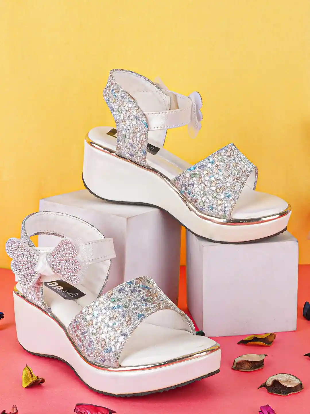Buy BAESD Girls Embellished Open Toe Wedge Heels Heels for Girls
