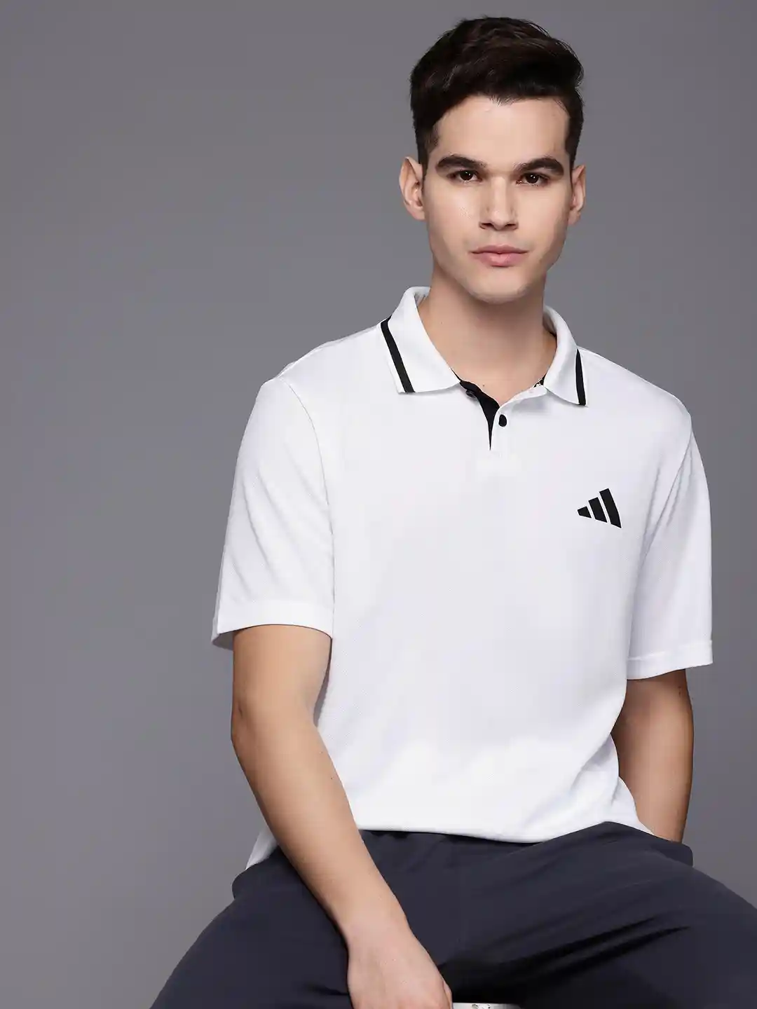 Buy ADIDAS Brand Logo Training Polo T-shirt Tshirts for Men