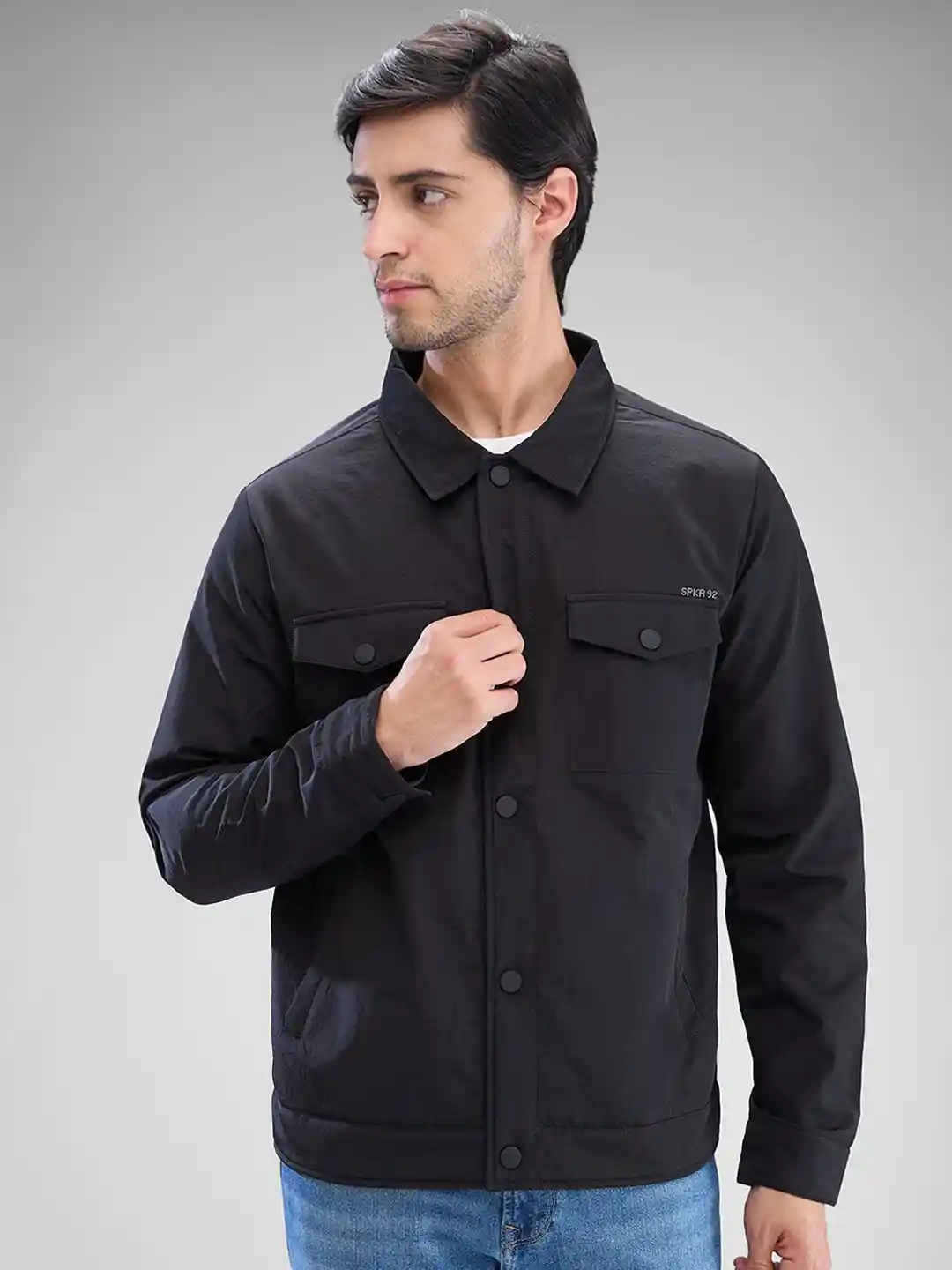 Buy SPYKAR Men Solid Regular Fit Spread Collar Long Sleeves Jacket