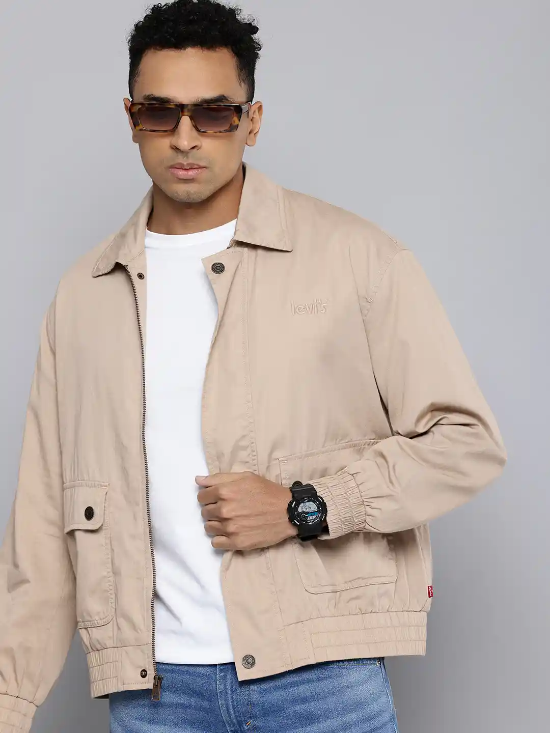 Buy Levis Pure Cotton Spread Collar Tailored Jacket Jackets for