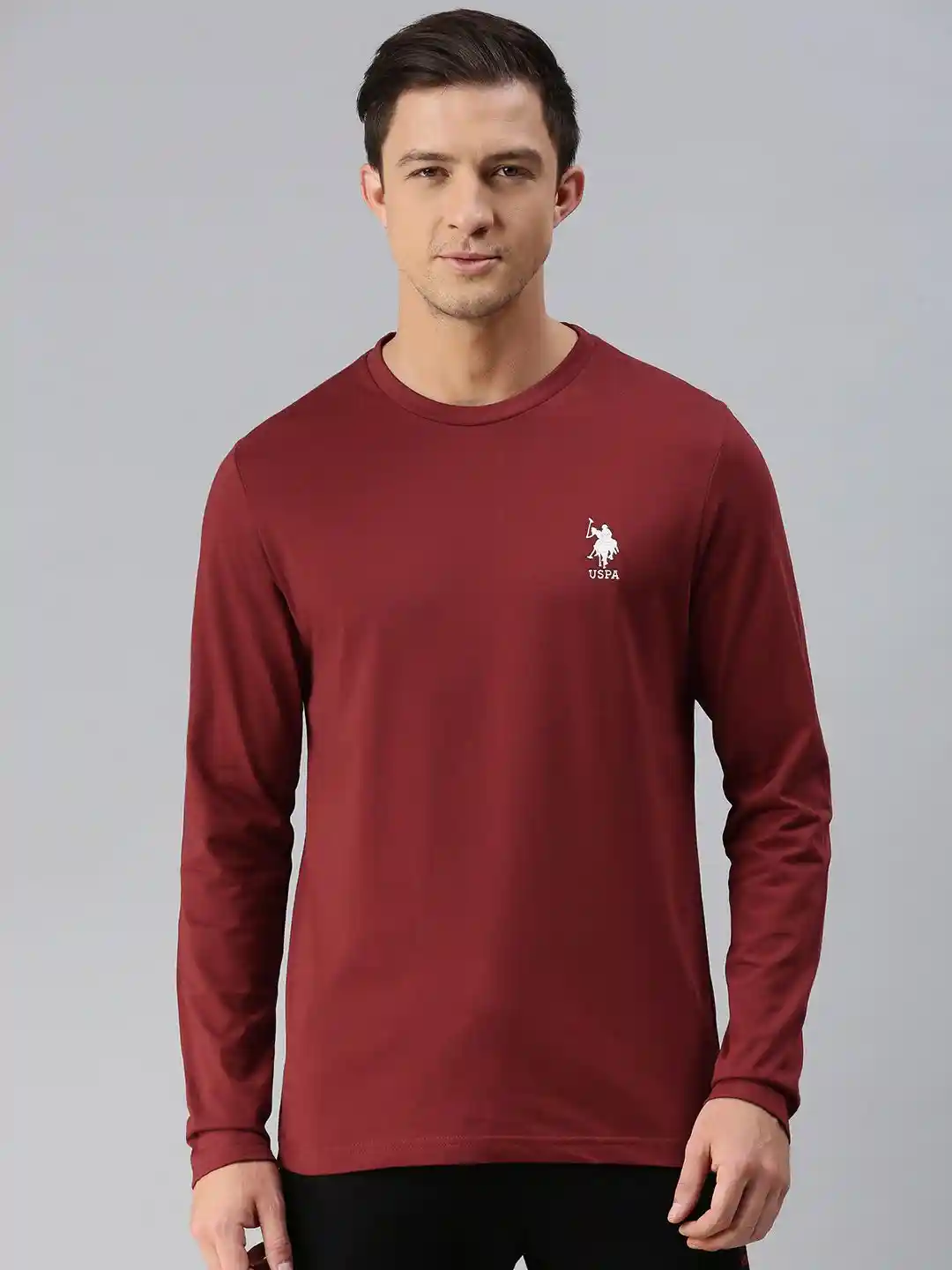Mancozy Men's 2-Pack Long Sleeve Crewneck T-Shirts - Soft, Fitted, Cotton Blend (Large)