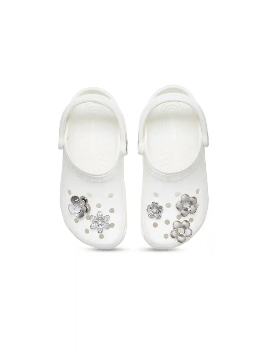 Buy Crocs Adults-Unisex 5-Pcs Monochrome Flowers Jibbitz Jibbitz
