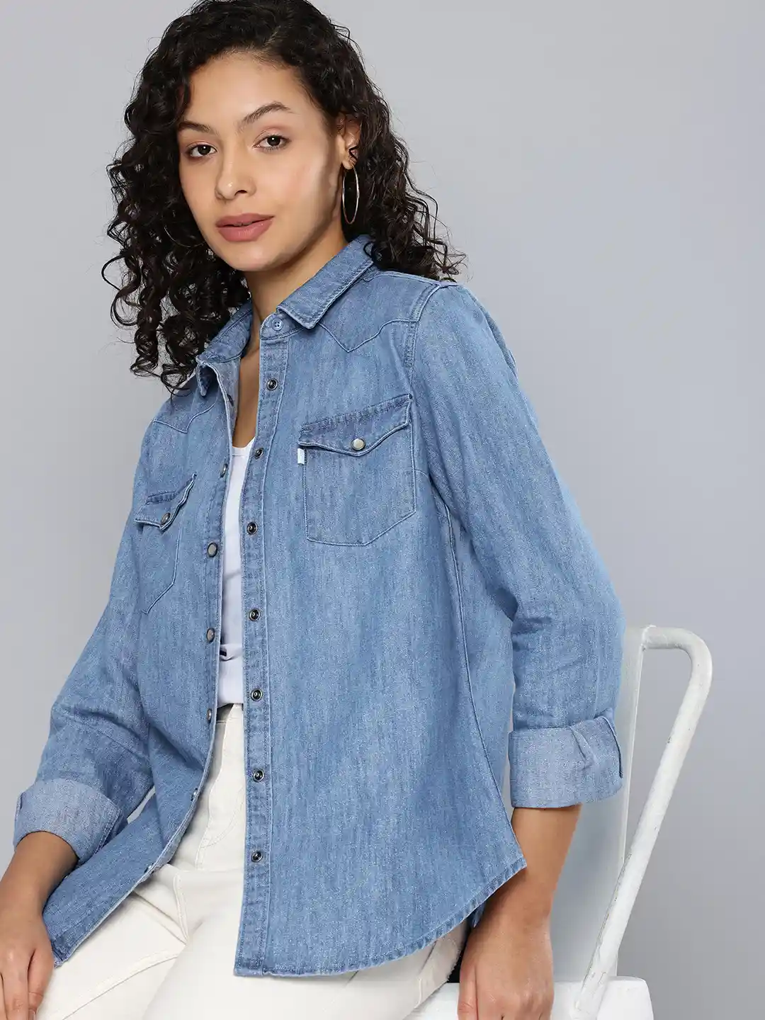 Levi's Light Denim Button Up Shirt Long Sleeve Levis Men'