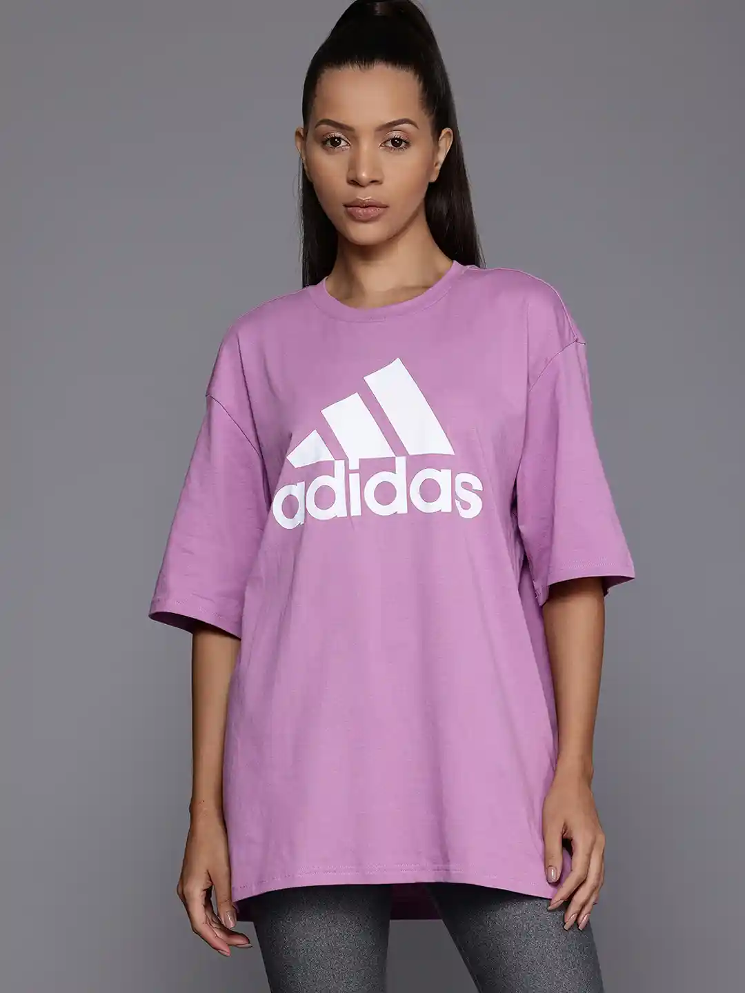 Myntra Adidas T Shirt Boyfriend ADIDAS Brand Logo Print Pure