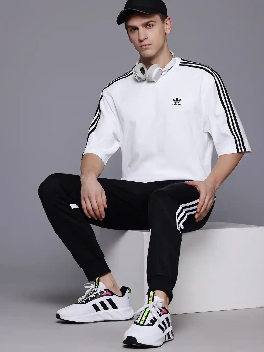 Embroidered Adidas Shoes T Shirt Adidas Essentials Single Jersey