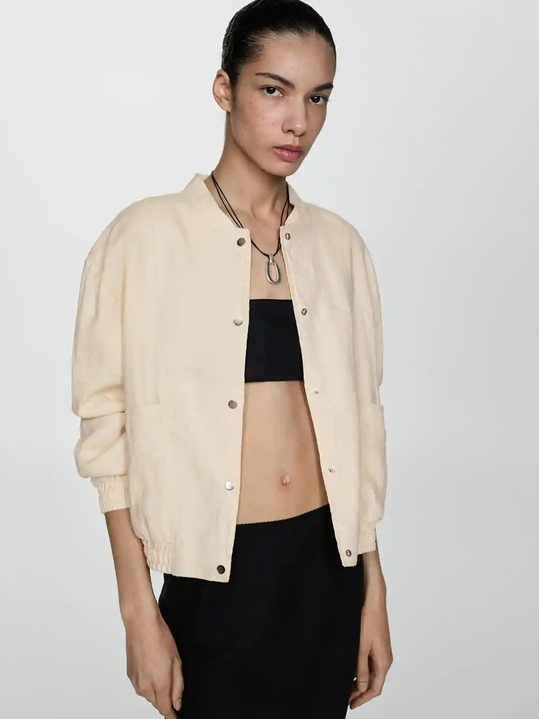 Buy MANGO Women Linen Tailored Jacket Jackets for Women 30108552