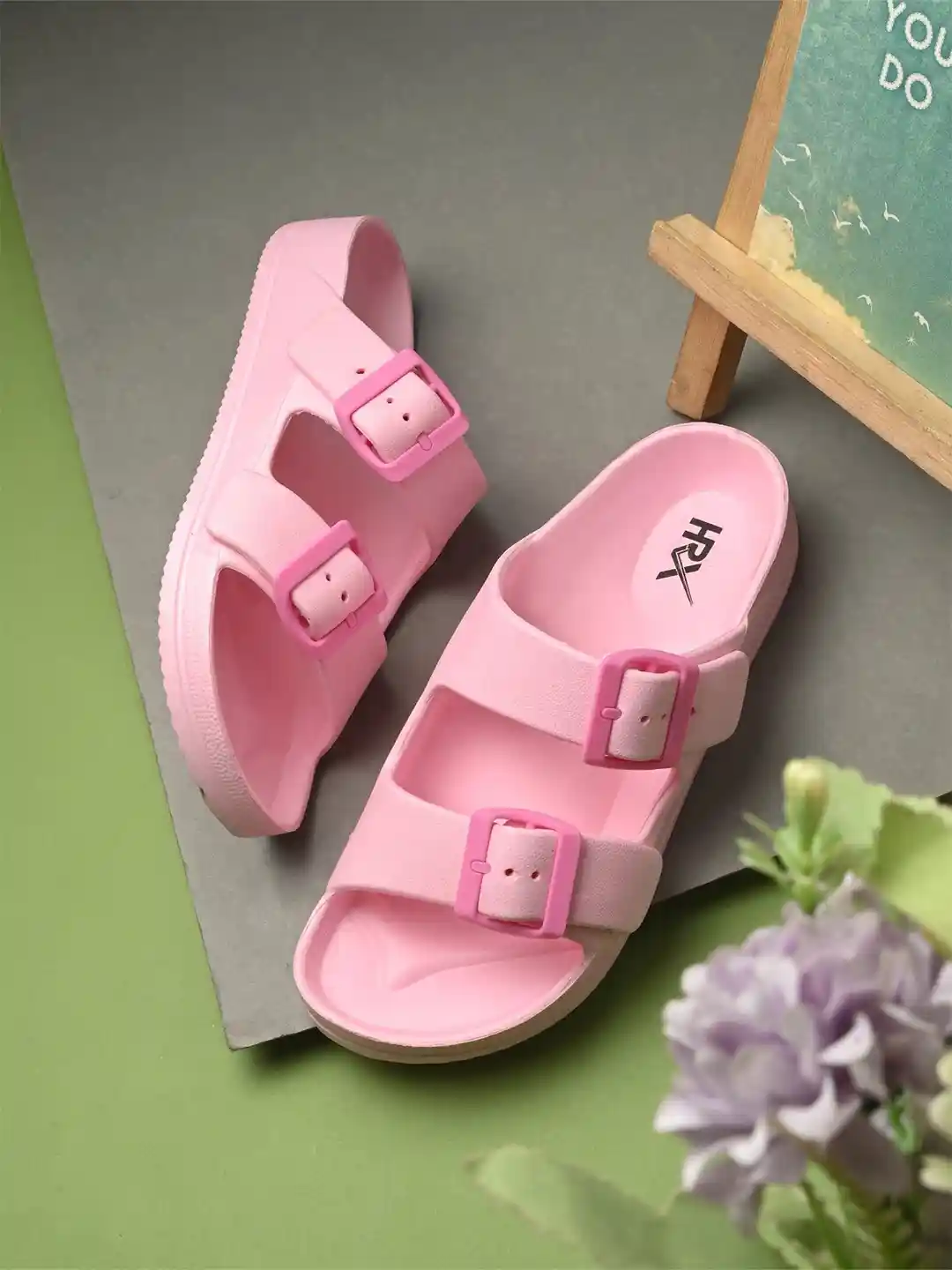 HRX by Hrithik Roshan Women Pink Rubber Sliders