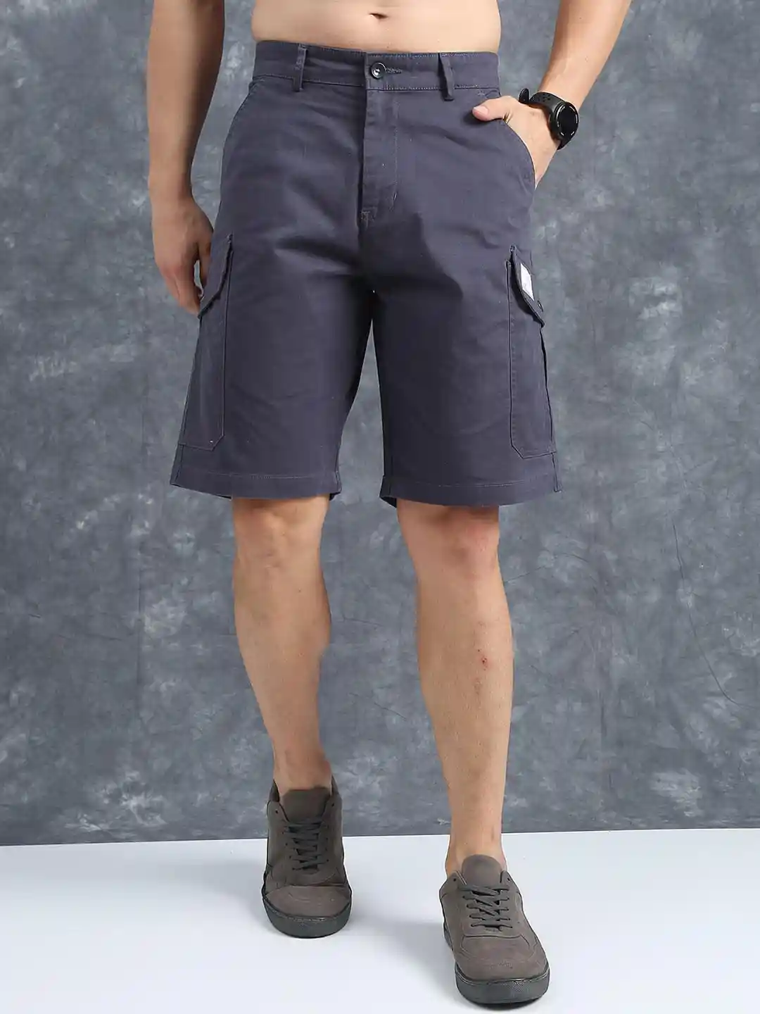 Buy The Roadster Lifestyle Co Relaxed Fit Cotton Cargo Shorts
