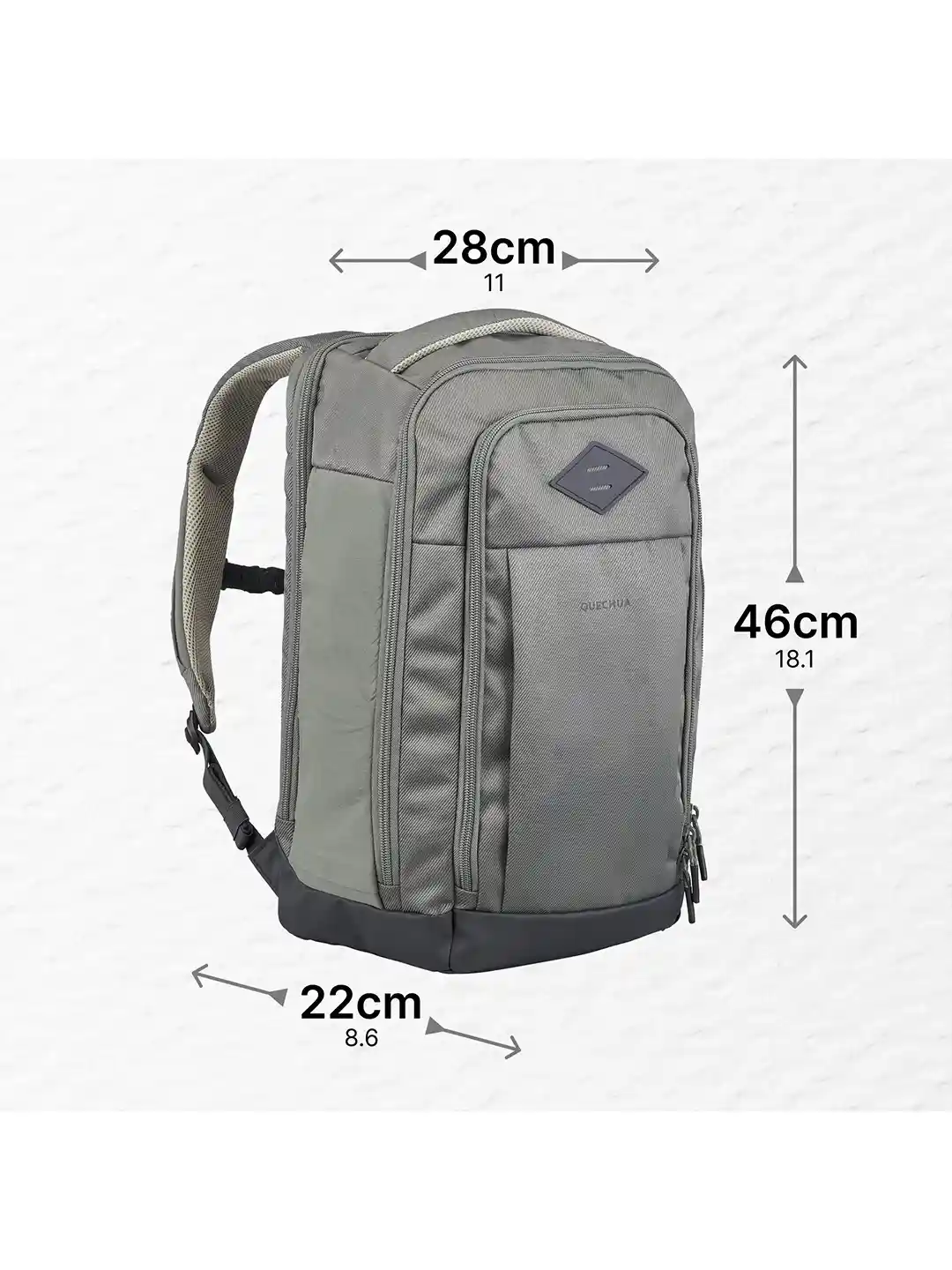 Buy Decathlon Olive Green 23L Travel Backpack With Padded Shoulder