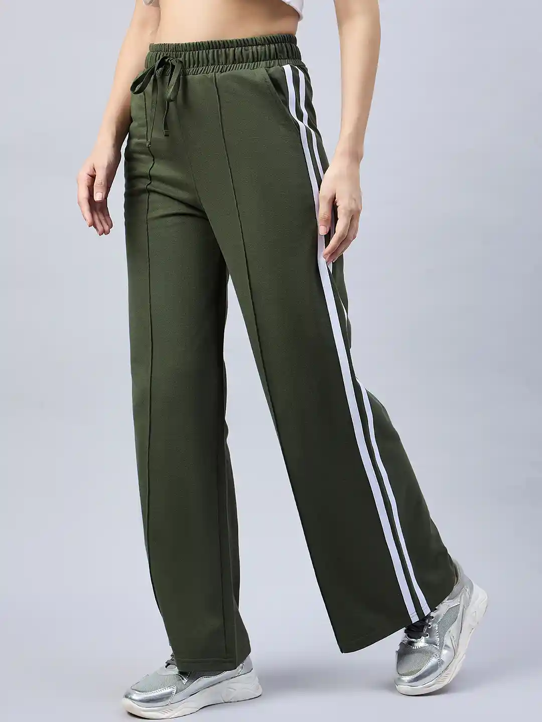 Sweatpants Side Stripe Ankle Pants FEMEA Ankle-Length Side