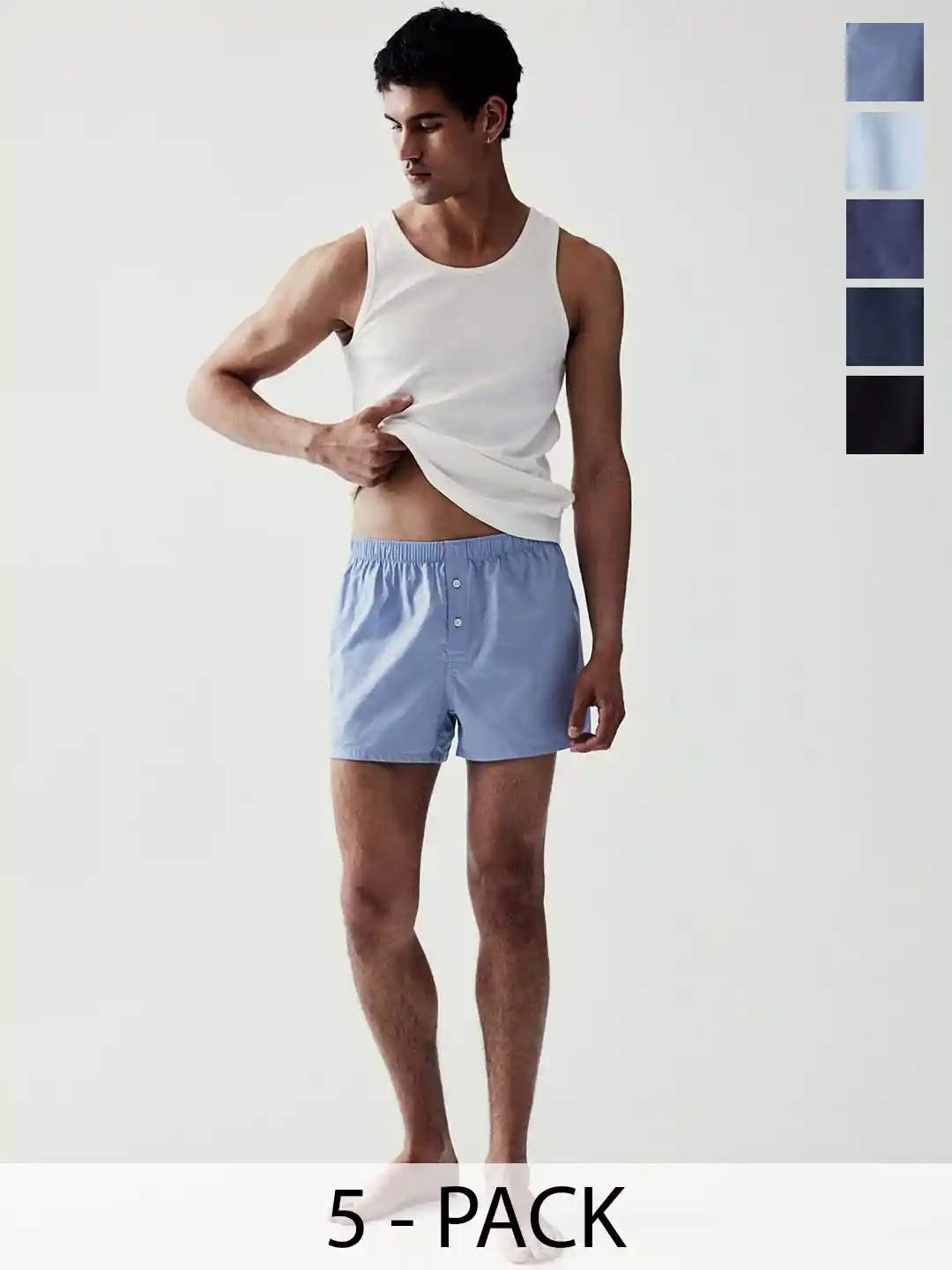 Buy H&M Men 5-Pack Woven Cotton Boxer Shorts Boxers for Men