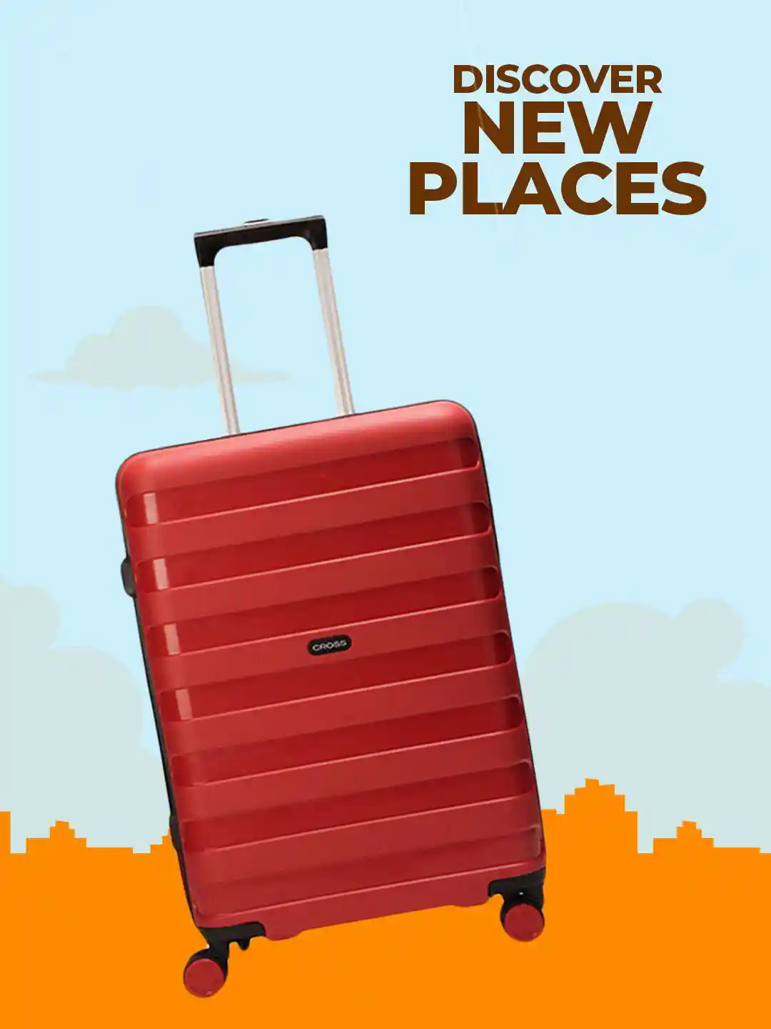 Buy Cross Unisex Textured Hard-Sided Medium Trolley Bag Trolley