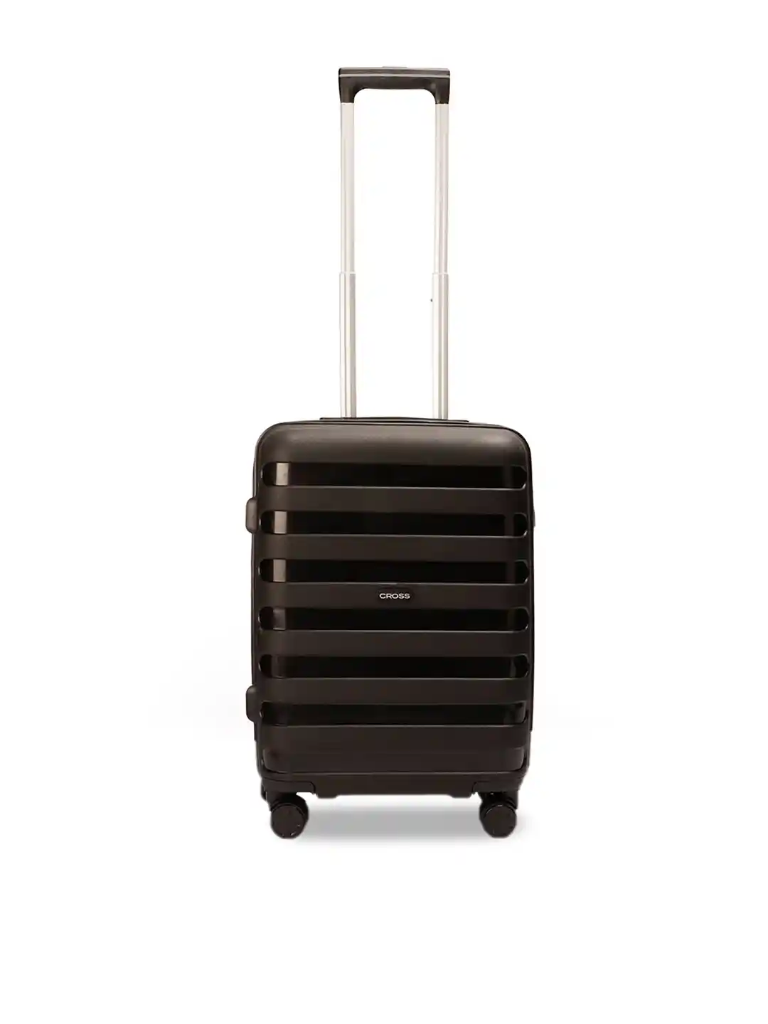 Cross Textured Hard-Sided Medium Trolley Bag