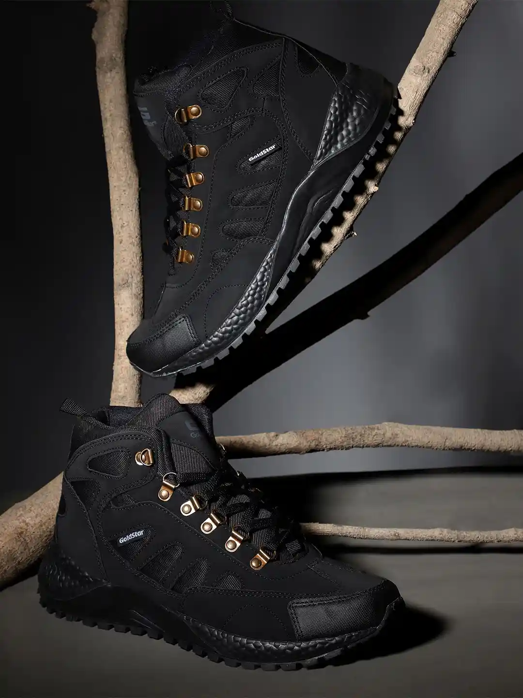 Goldstar Men Lace Ups Non-Marking Running Shoes