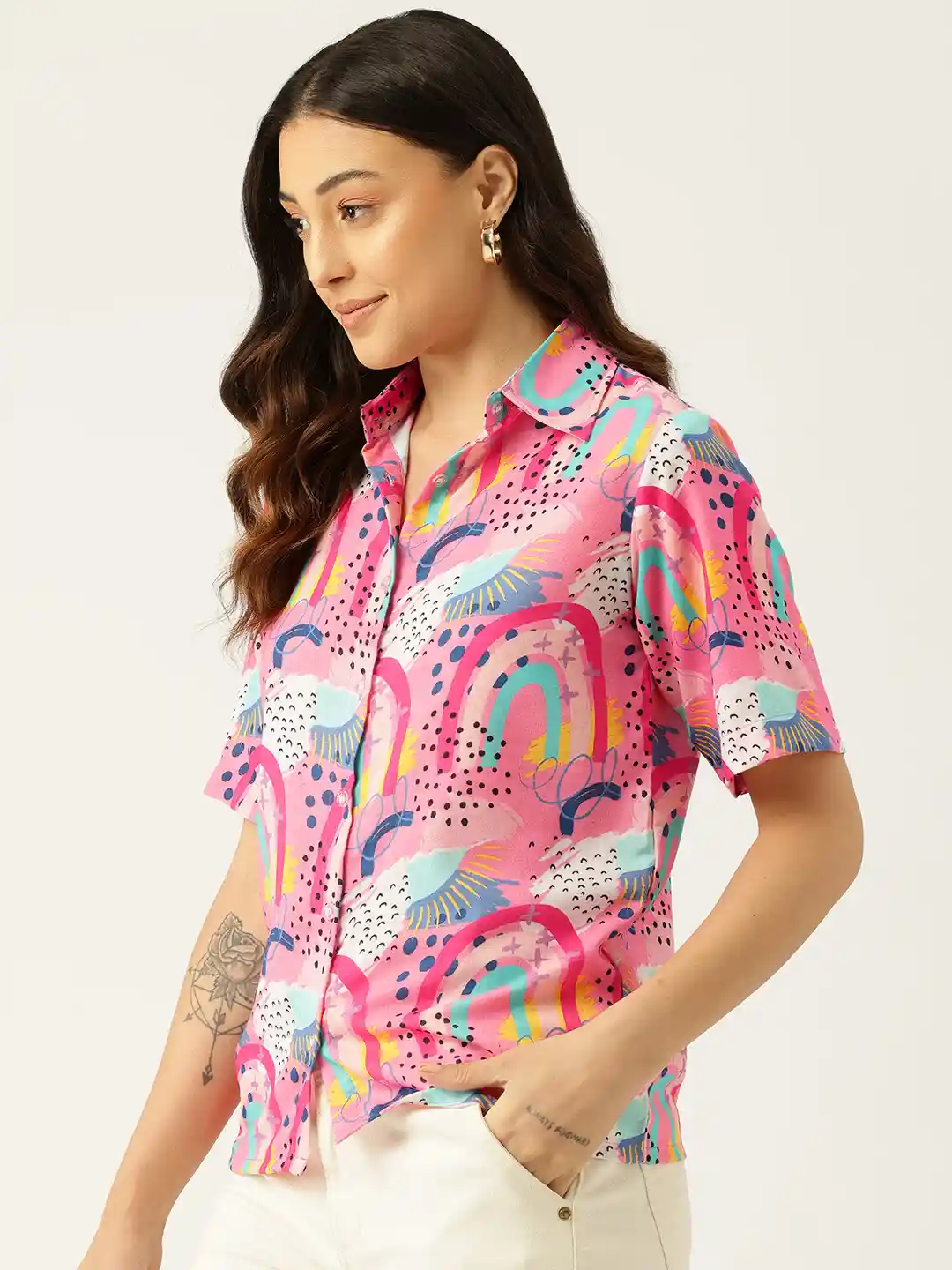 Button Down Women's Short Sleeve Summer Shirts Buy Rapra The