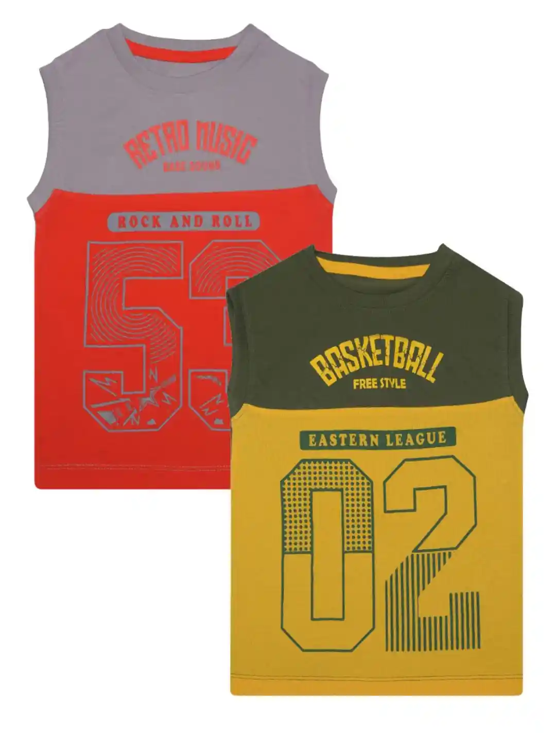 Dollar Champion Kidswear Boys Pack Of Varsity Printed T-shirt