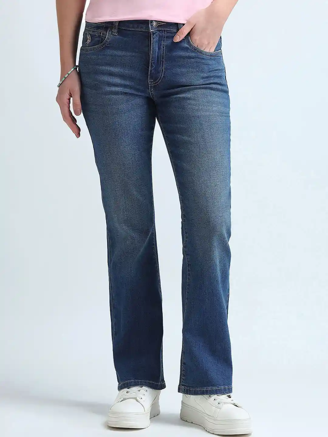 Buy Polo Women Bootcut Light Fade Stretchable Jeans