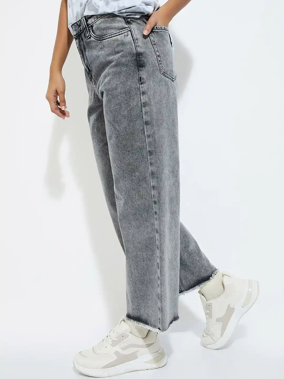 Buy max URB_N Women Washed Wide Leg Jeans - Jeans for Women