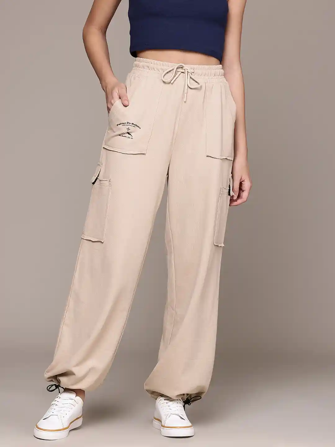 Buy The Roadster Lifestyle Women Cargo Style Joggers Track