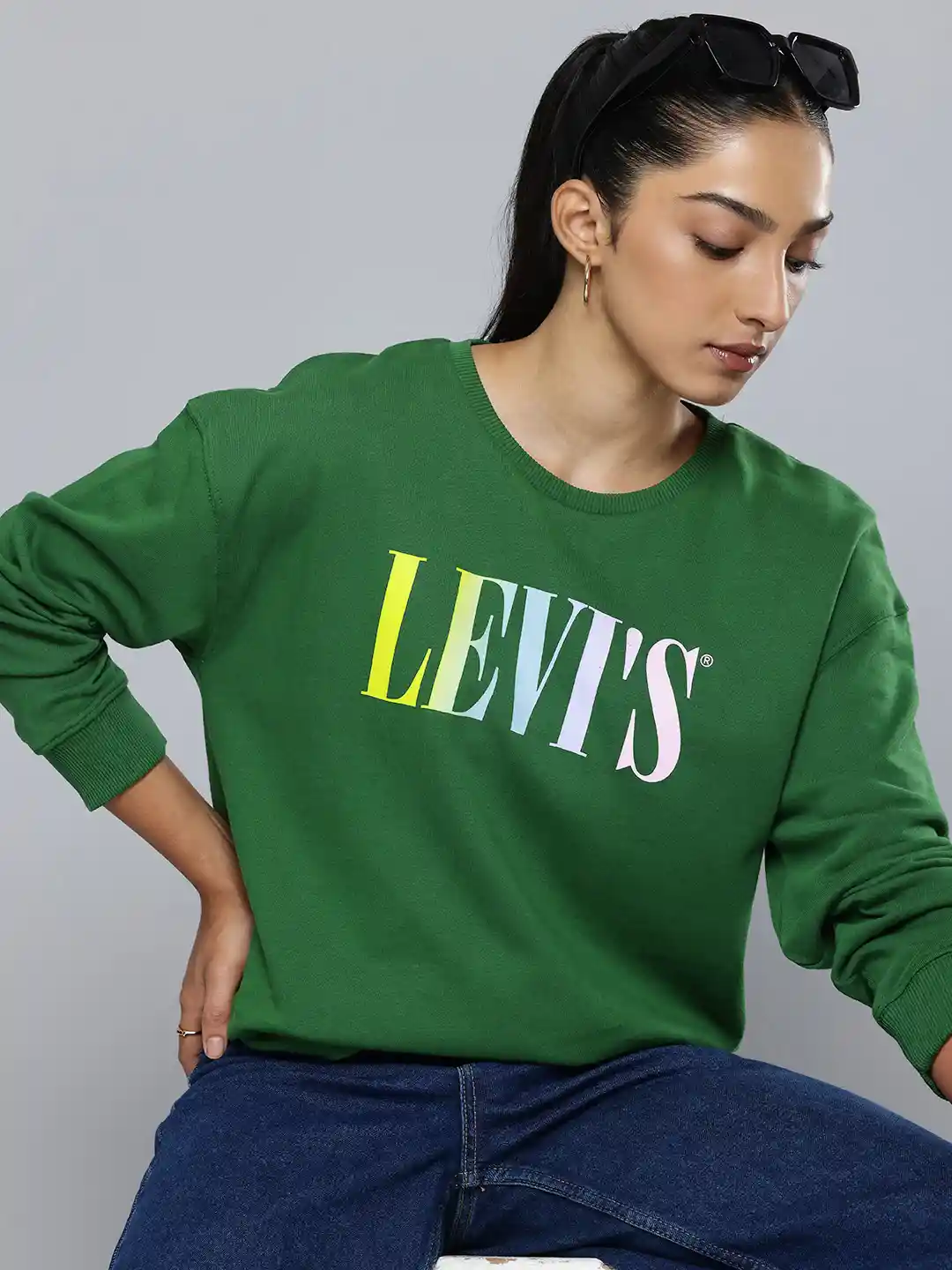 Levis Pure Cotton Brand Logo Printed Pullover Sweatshirt