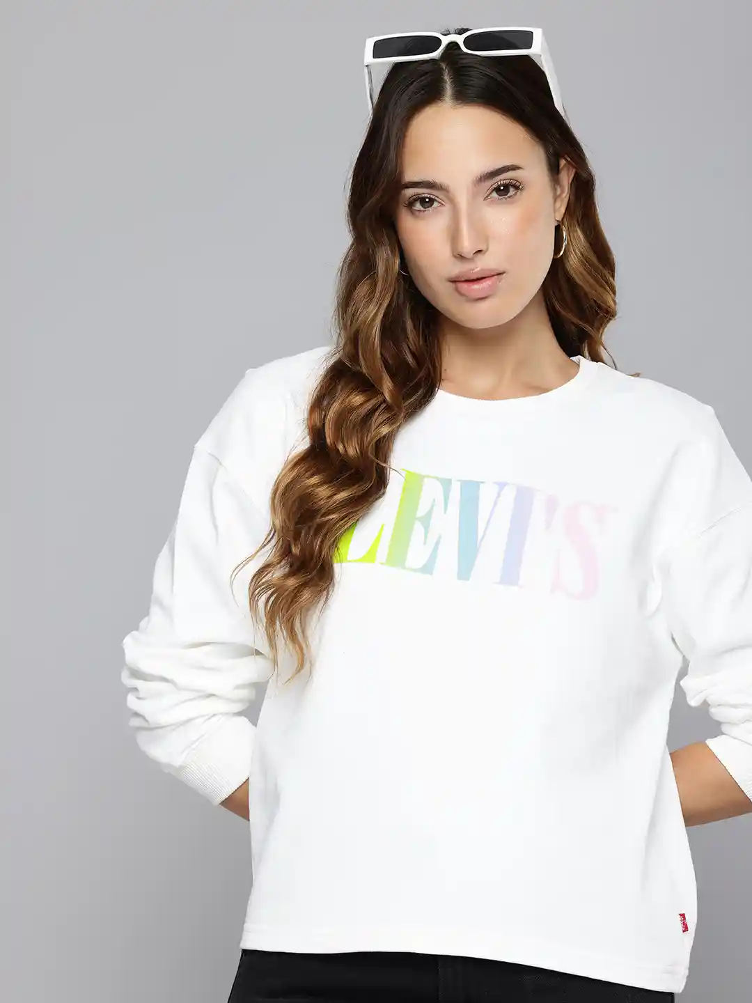 Buy Levis Brand Logo Printed Pure Cotton Sweatshirt Sweatshirts