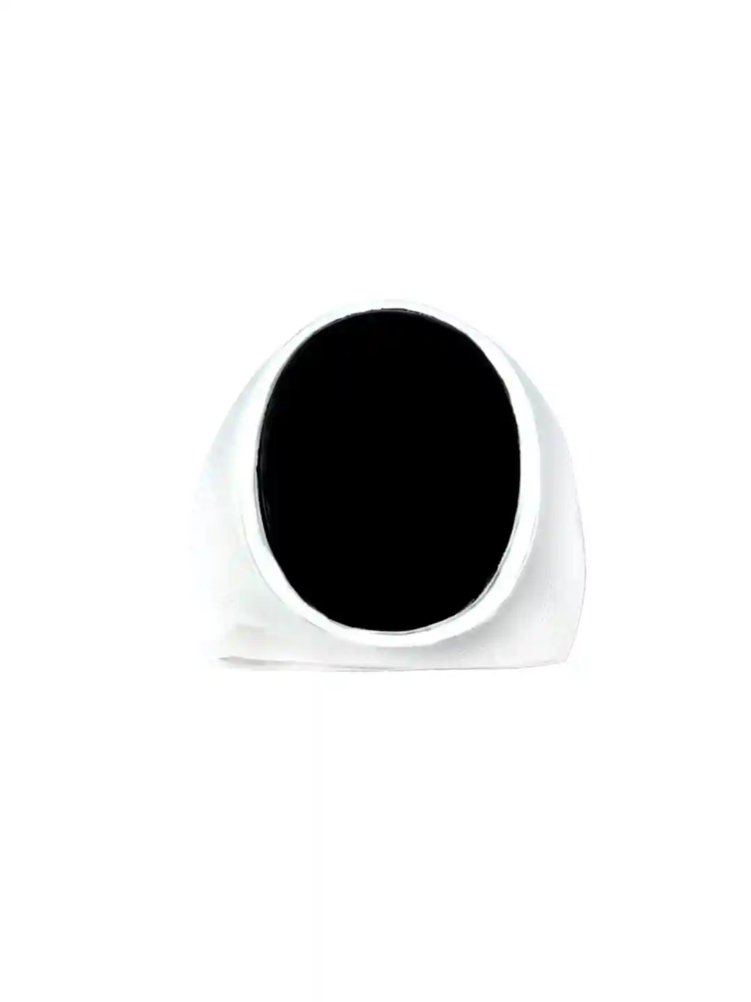 Buy Exotic India Black Onyx Stone Oval Shape Sterling Silver Ring
