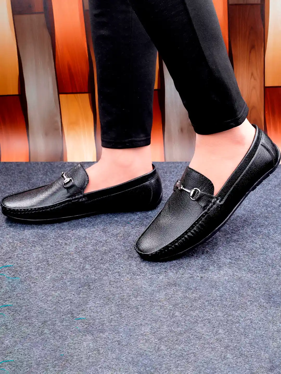 Buy HERE&NOW Men Solid Slip-on Buckel Party Wear Formal Loafers