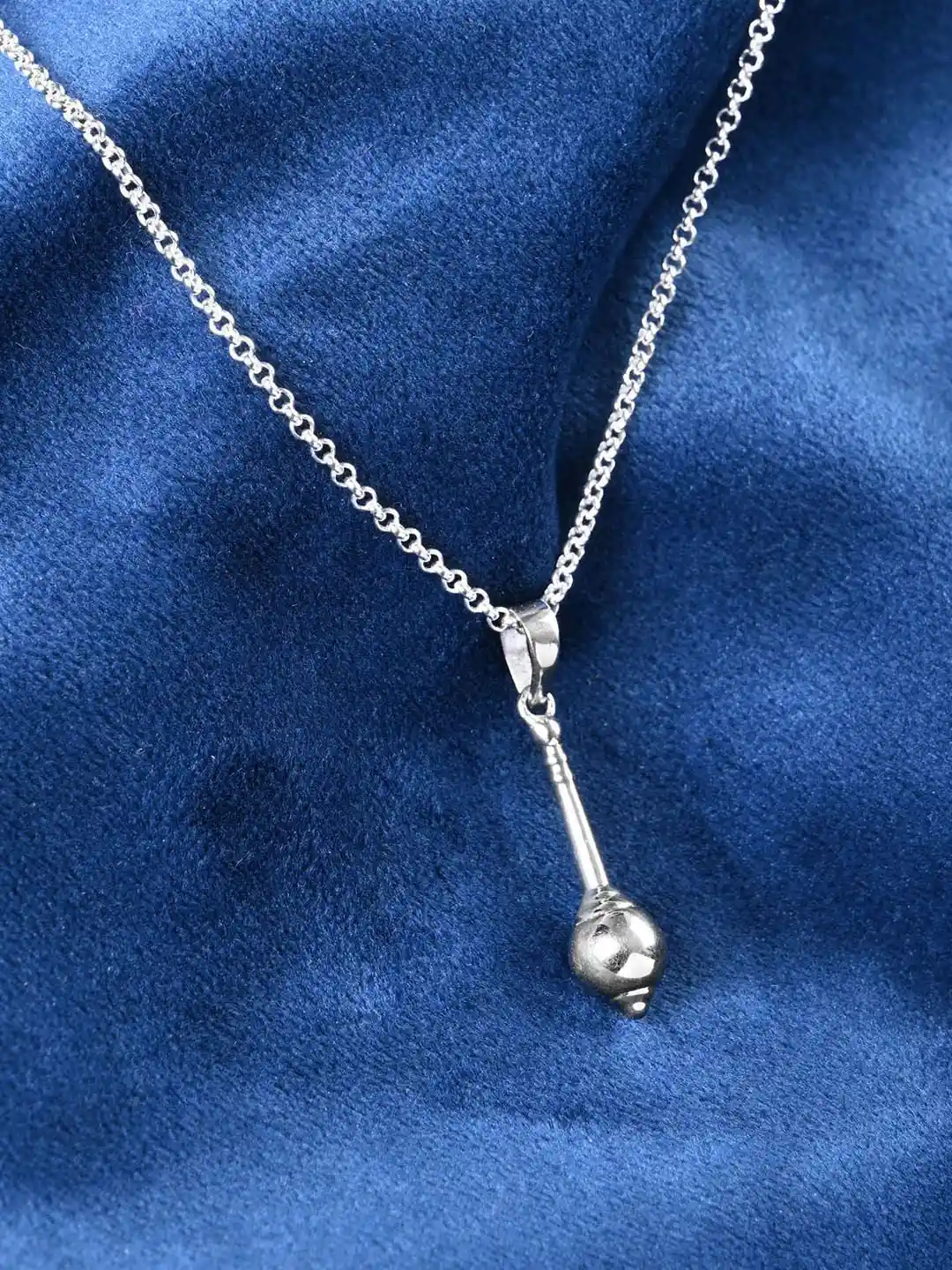 Buy Clara Men 925 Sterling Silver Rhodium-Plated Hanumanji Gada