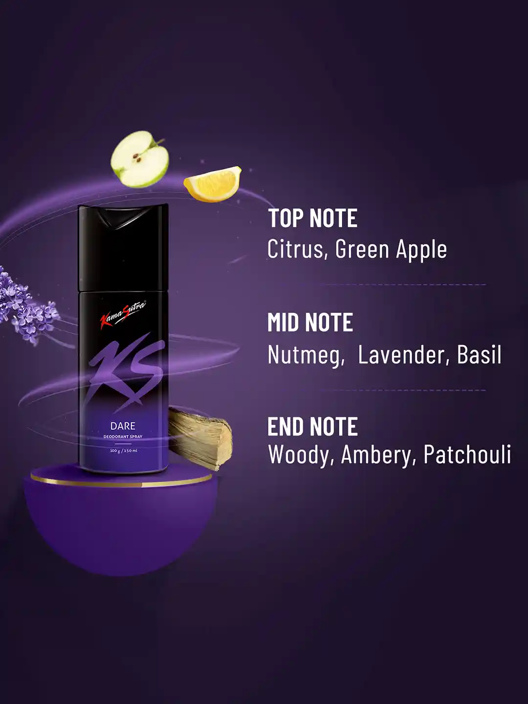 Buy KamaSutra Men Dare Long Lasting Deodorant Spray 100g/150ml