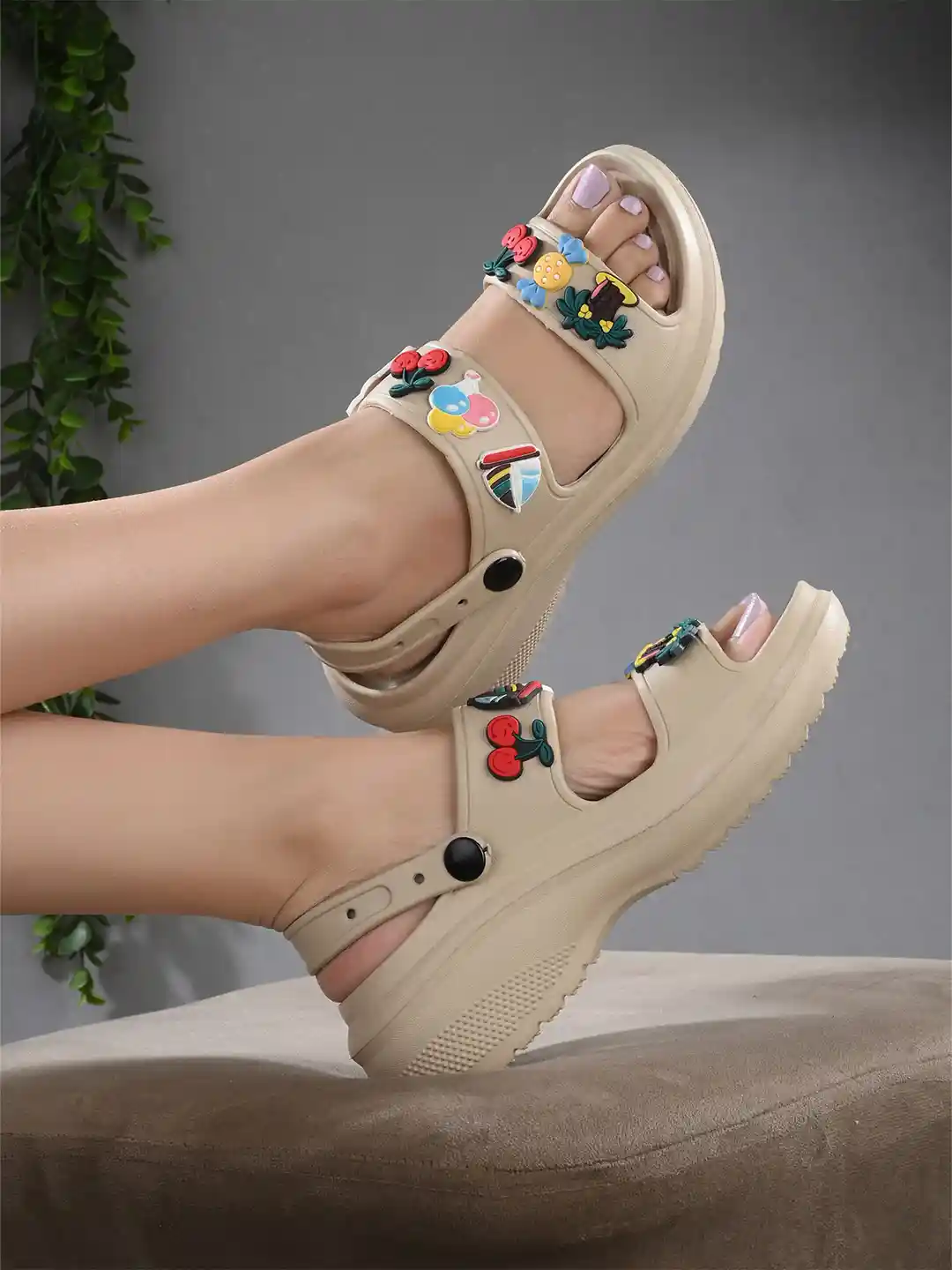 Buy Layasa Women Self Design Clogs Flip Flops Flip Flops for