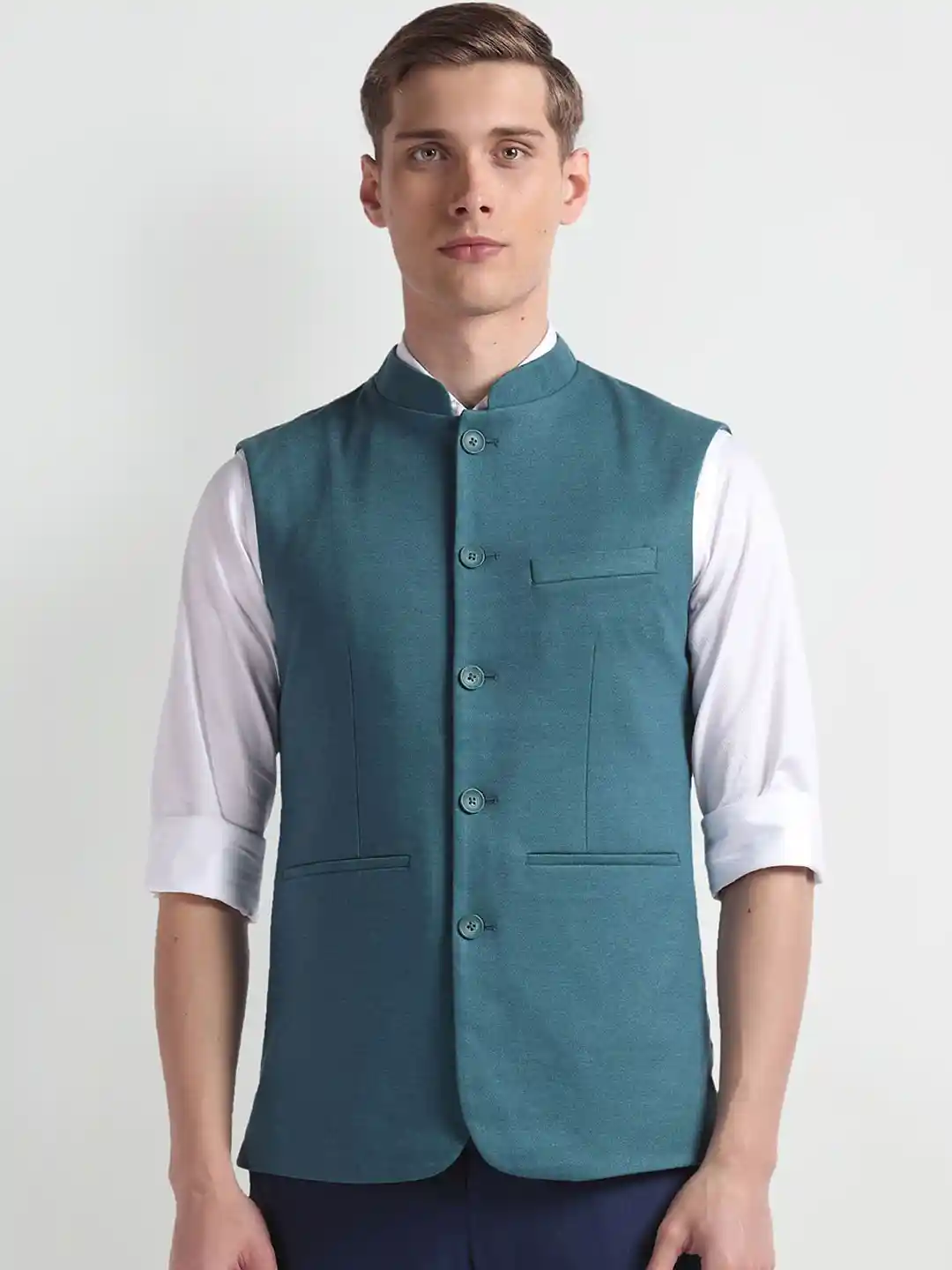 Buy Arrow Mandarin Collar Nehru Jacket Nehru Jackets for Men