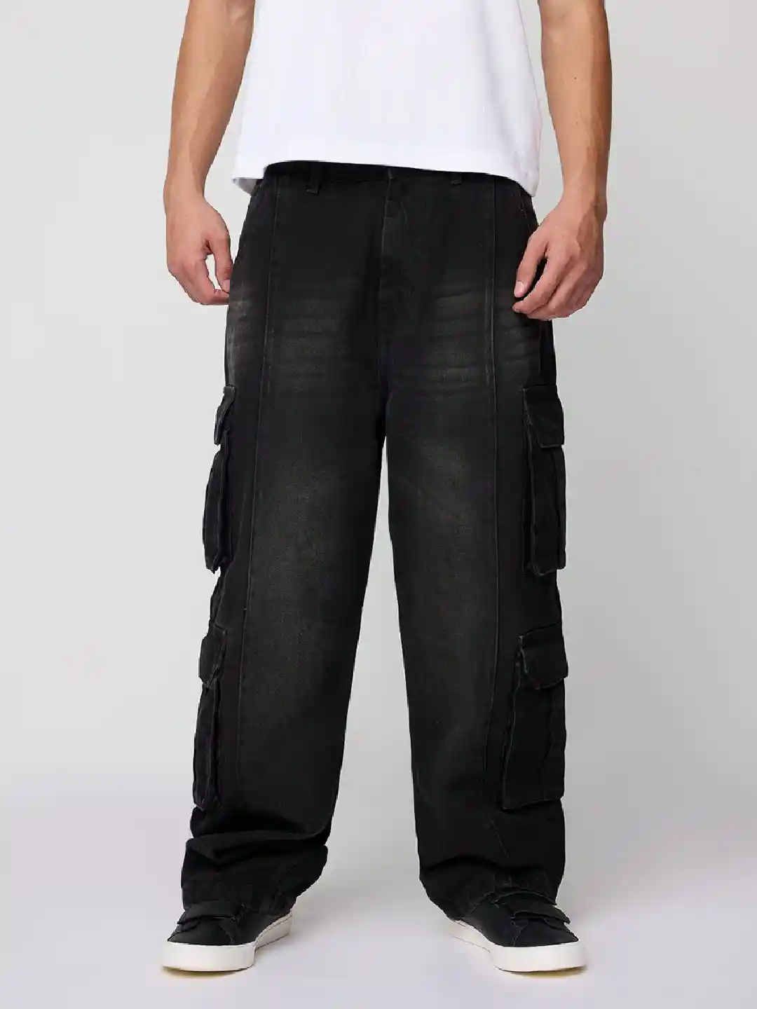 Buy FREAKINS Men Relaxed Fit High-Rise Low Distress Dark Fade