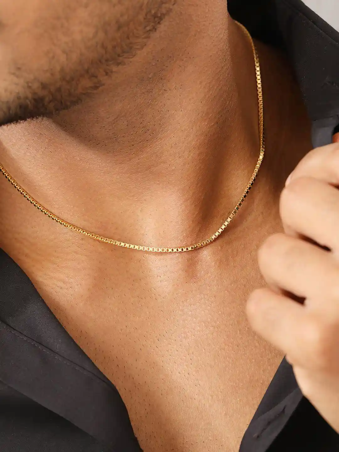 Zavya Men 925 Sterling Silver Gold-Plated Chain