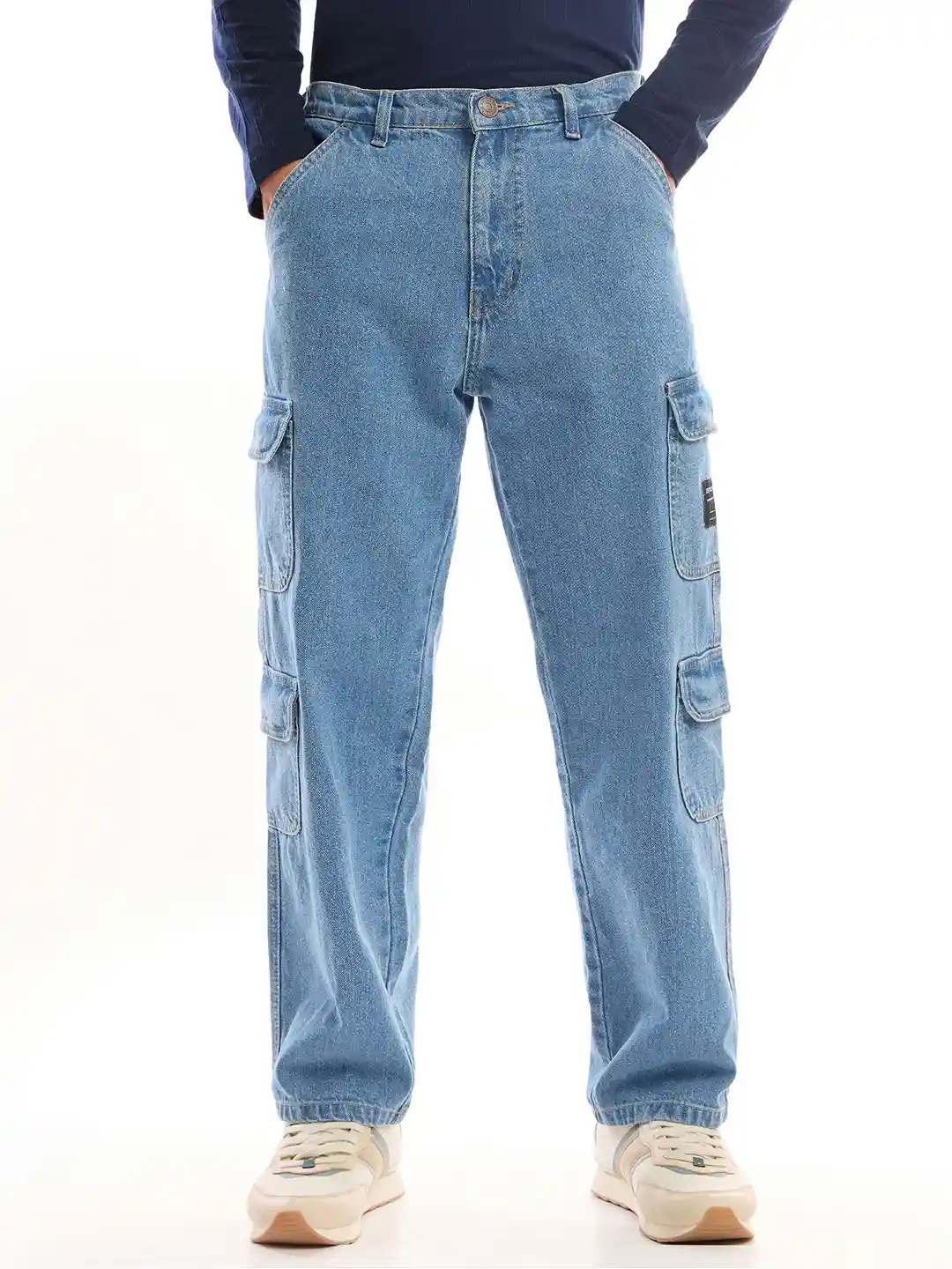 Buy Beyoung Men Loose Fit Baggy Cargo Jeans Jeans for Men