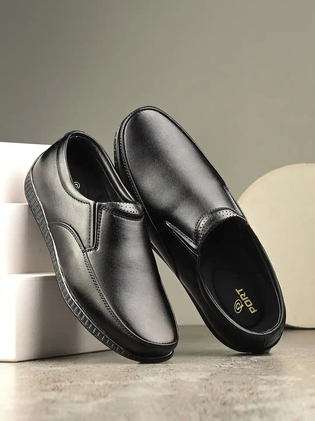 Buy port Men Leather Formal Slip-On Shoes Formal Shoes for Men