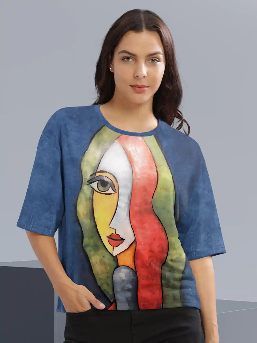 Buy HELLCAT Women Graphic Printed Round Neck Cotton Oversized T