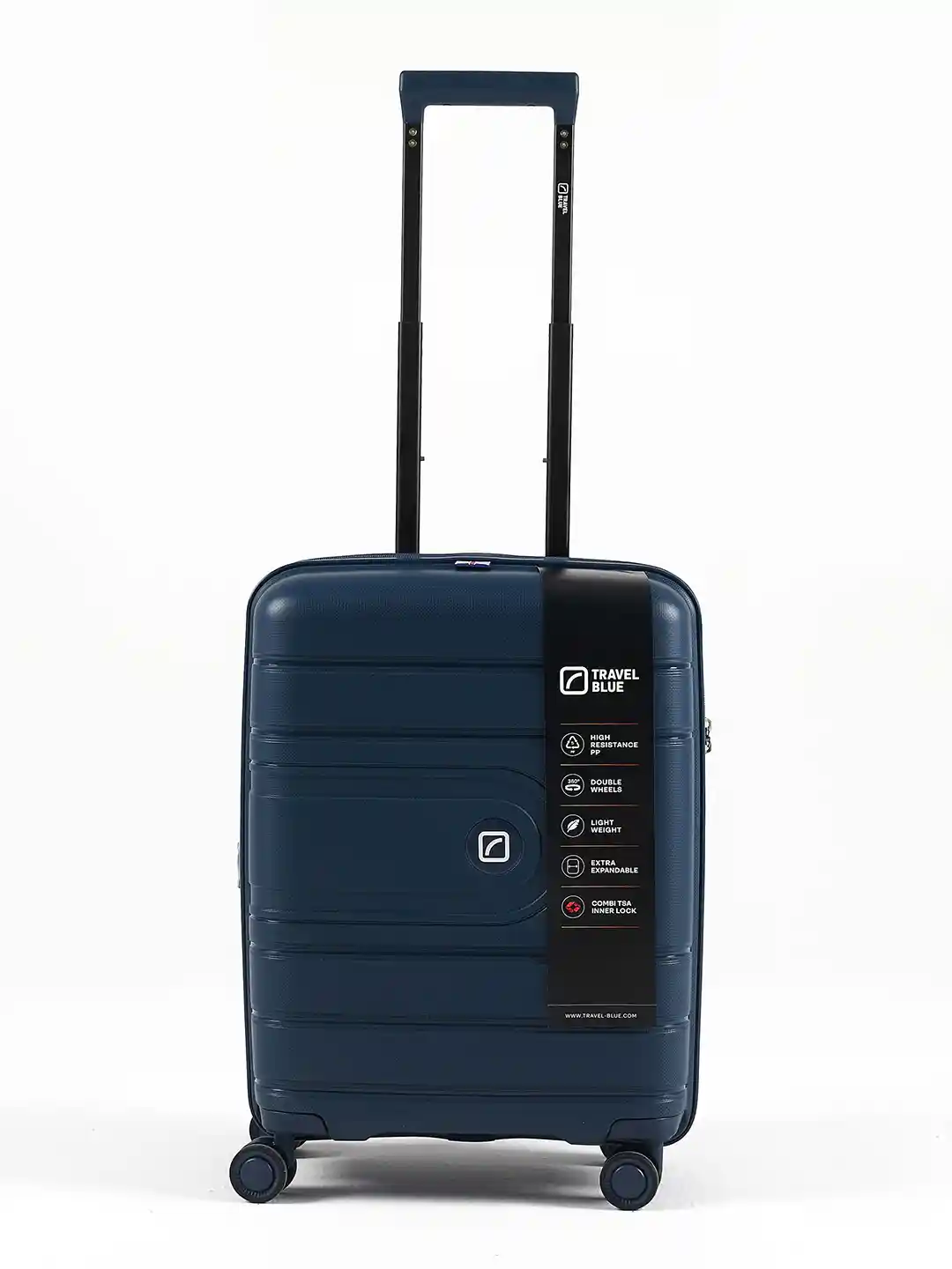 Buy Travel Blue Luxewanderer Textured Hard Suitcase Trolley Bag