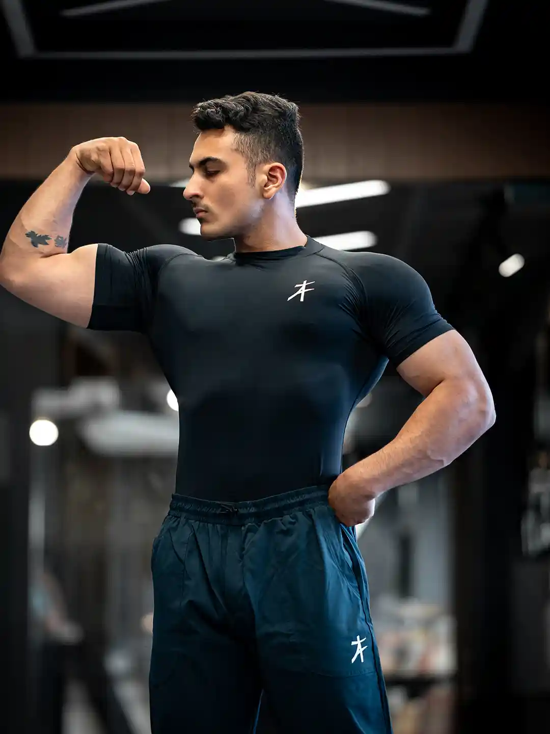 Buy Athflex Men High-Neck Compression Sportswear for Gym T-Shirt