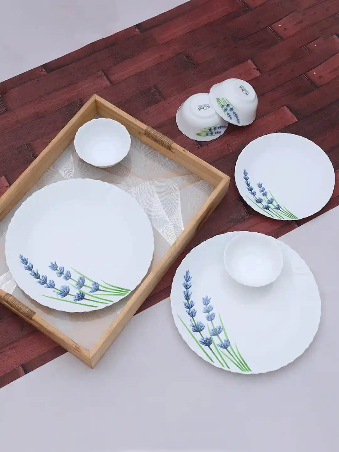 Buy Laopala Novo Collection White Floral Glass Microwave Safe 12