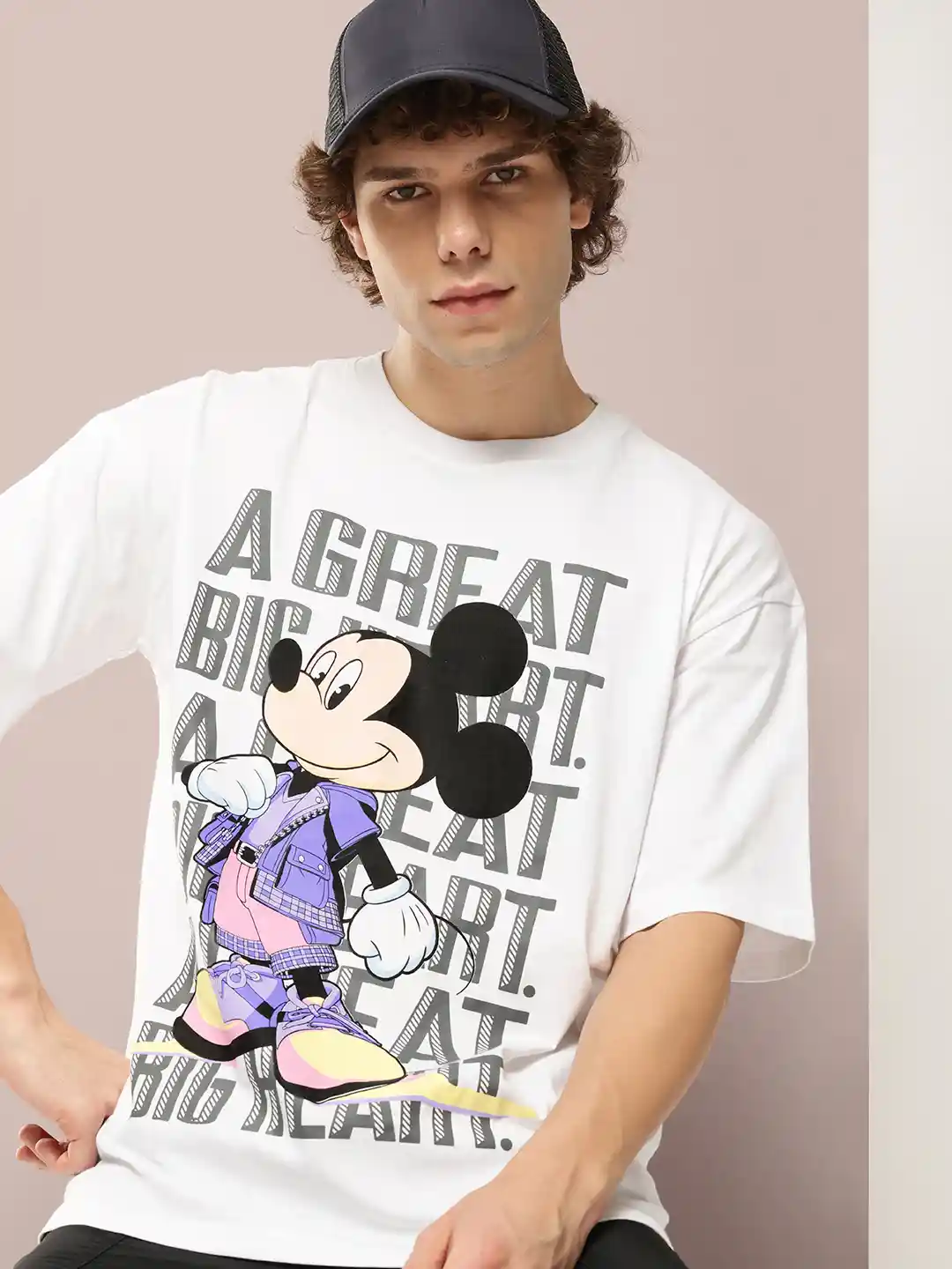 Buy Kook N Keech Disney Men Mickey Mouse Printed Oversized Pure