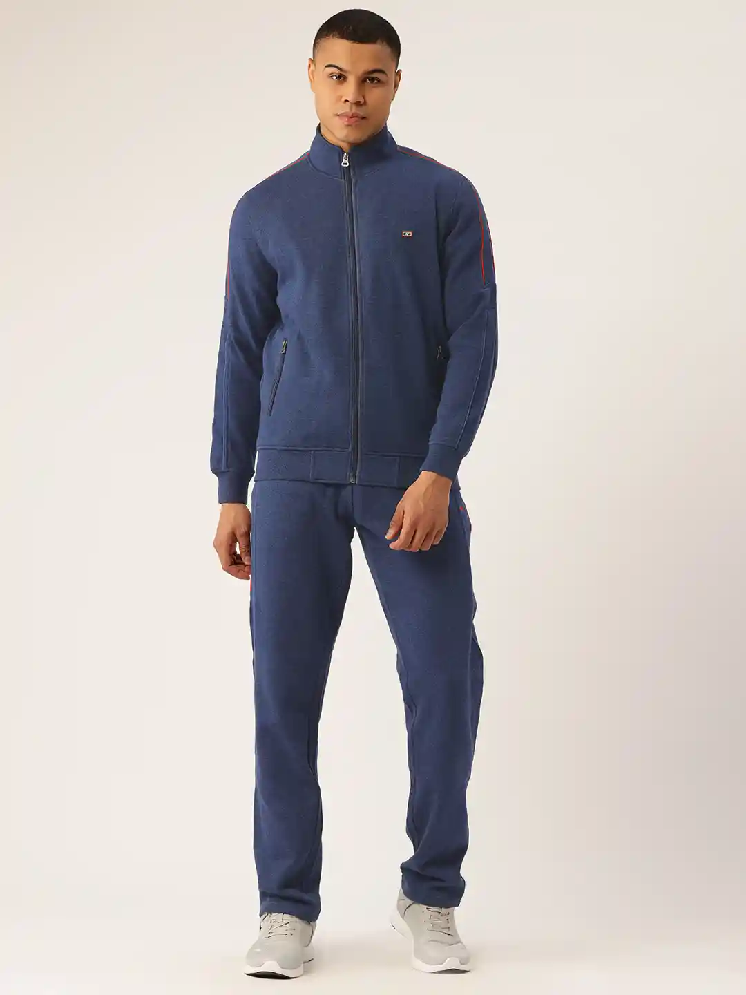 Solid Stand Collar Monte Carlo Track Suit Full Sleeve Monte Carlo