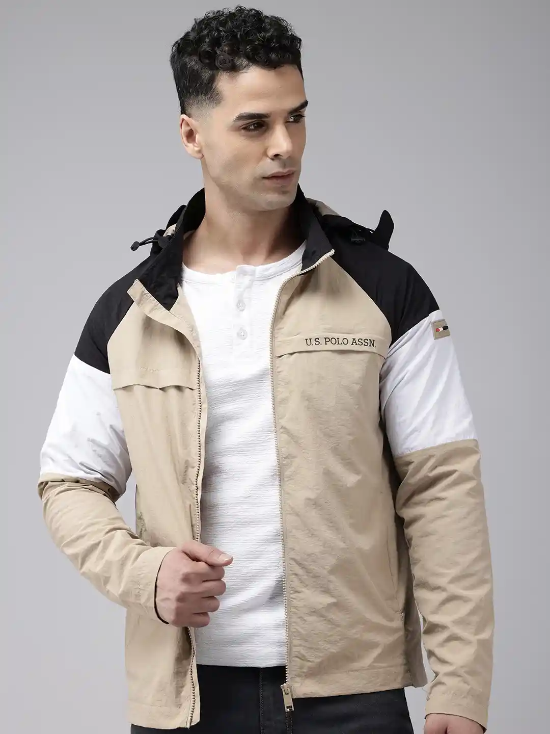 Buy Polo Colourblocked Hooded Tailored Jacket Jackets