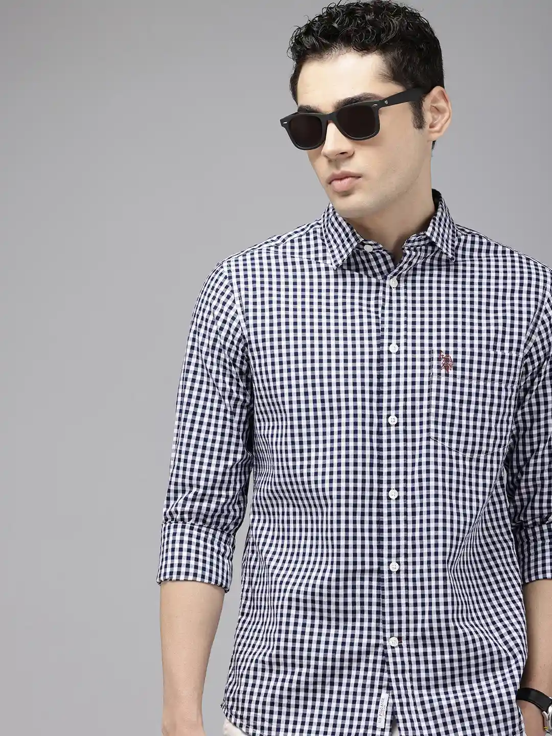 Polo Pure Cotton Tailored Fit Gingham Checked Casual Shirt