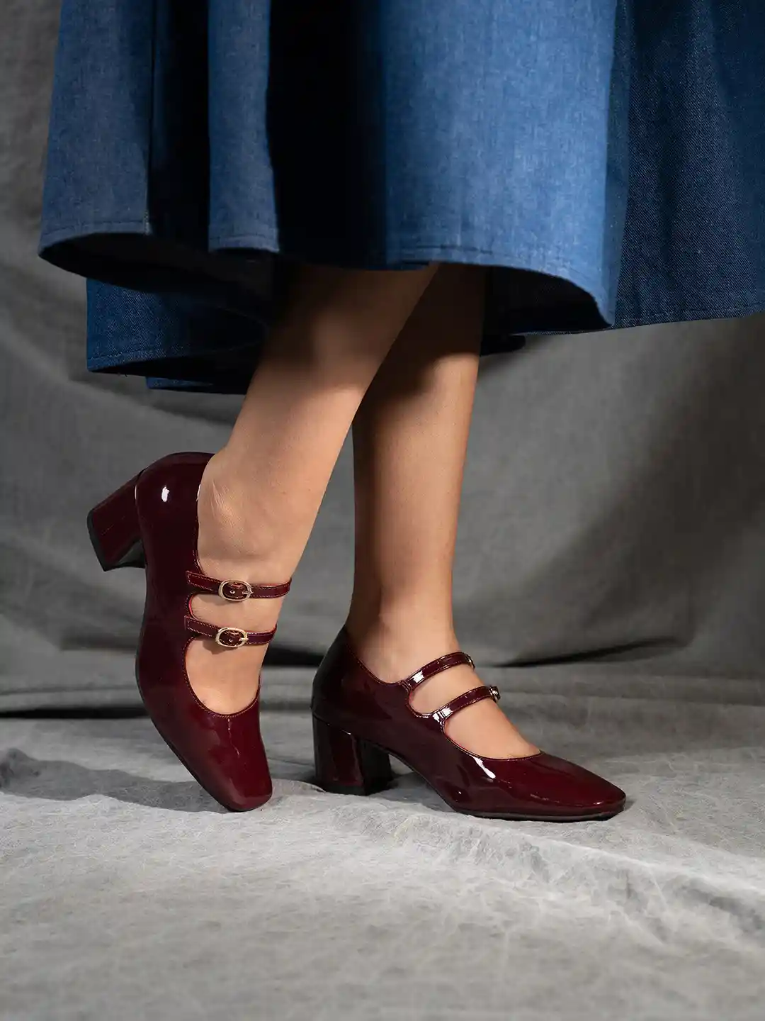 Buy Theater Women Kelly High Noon Burgundy Mary Jane Heels Heels