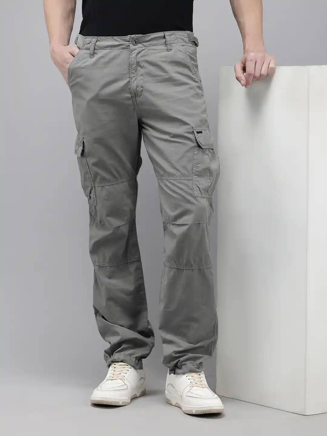 Buy Polo Denim Men Straight Fit Cargos Trousers