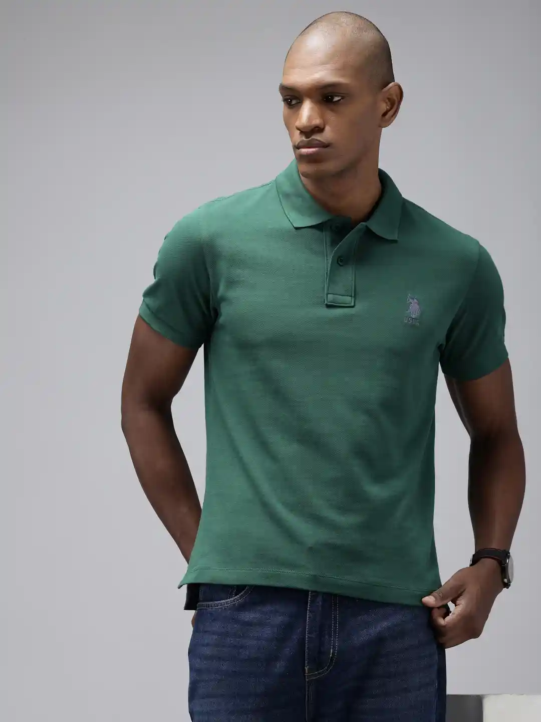 Buy Polo Pure Cotton Polo Collar Slim Fit T-shirt