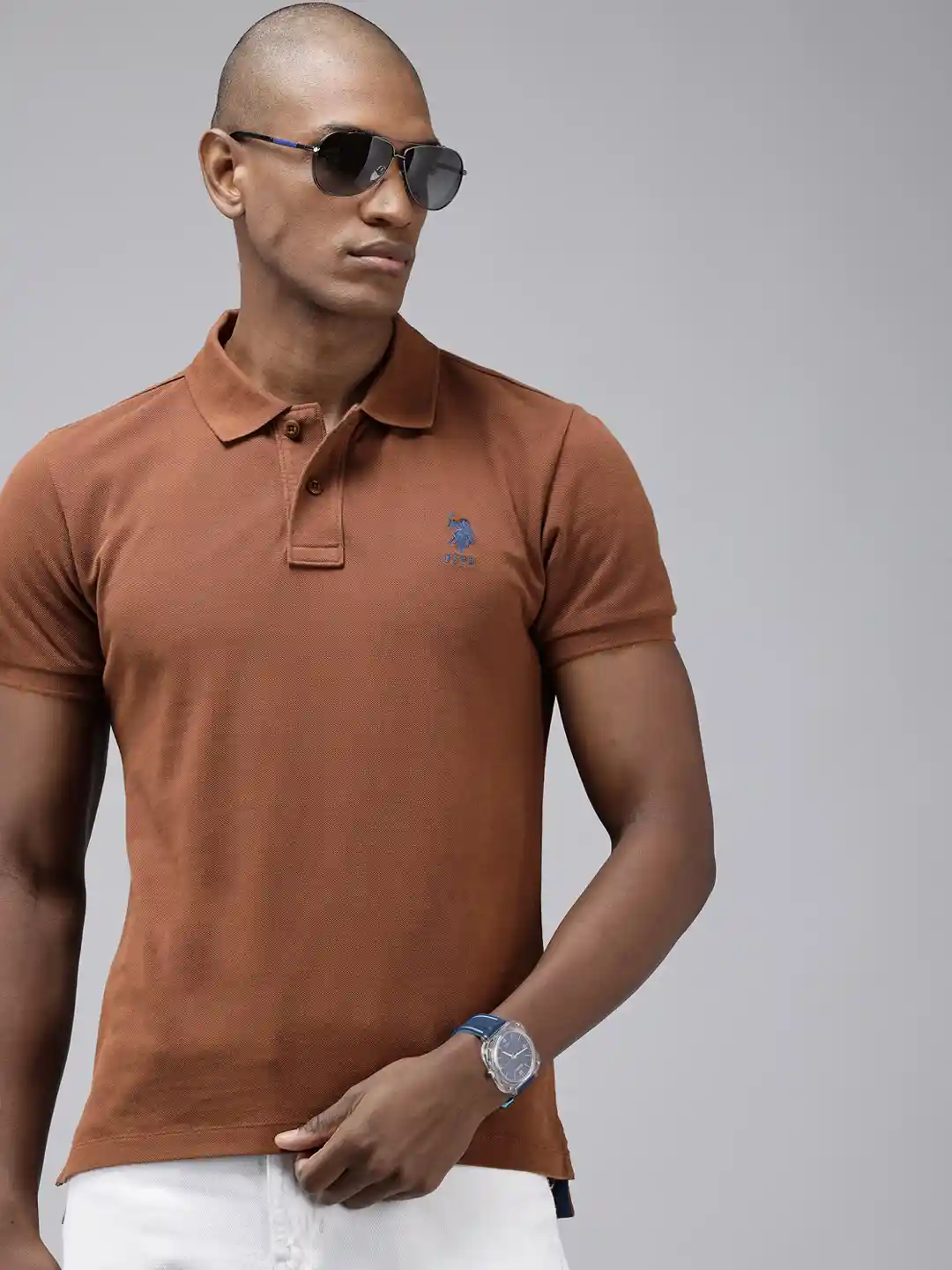 Polo Polo Collar Pure Cotton Slim Fit T-shirt