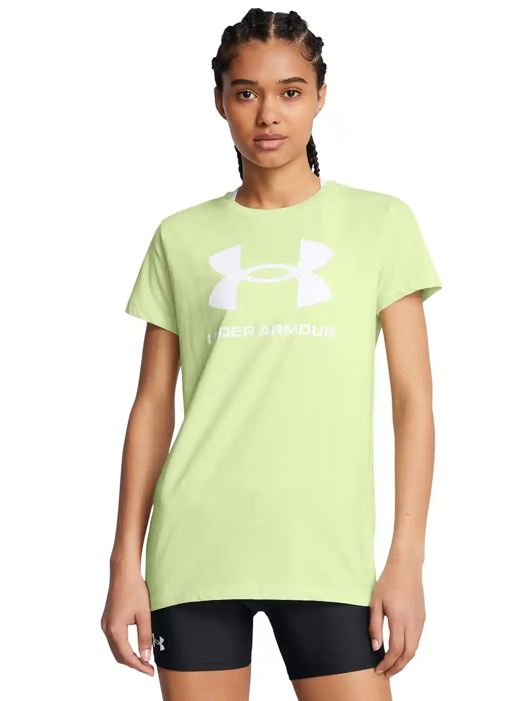 Womens Tshirt Under Armour Tech T Shirt Green Apparel Under Armour